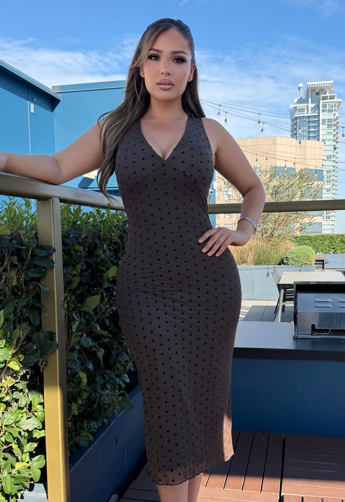 Eve BROWN polka dot Dress