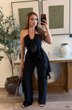 Load image into Gallery viewer, Celia blk Ruffle 2 PIECE SET
