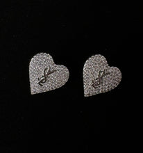 Load image into Gallery viewer, HEART Small bling Y SILVER
