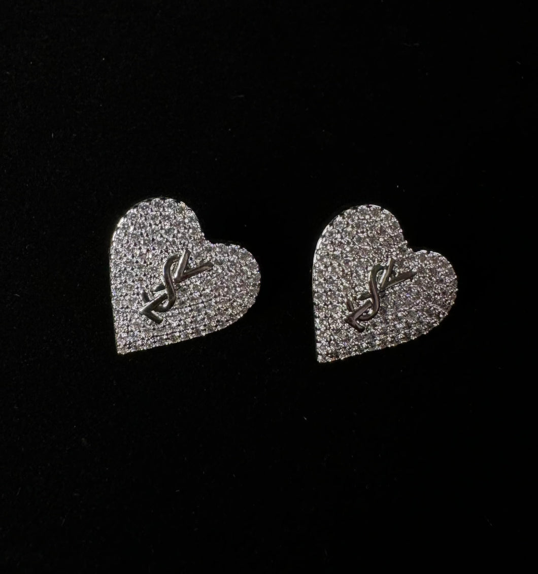 HEART Small bling Y SILVER