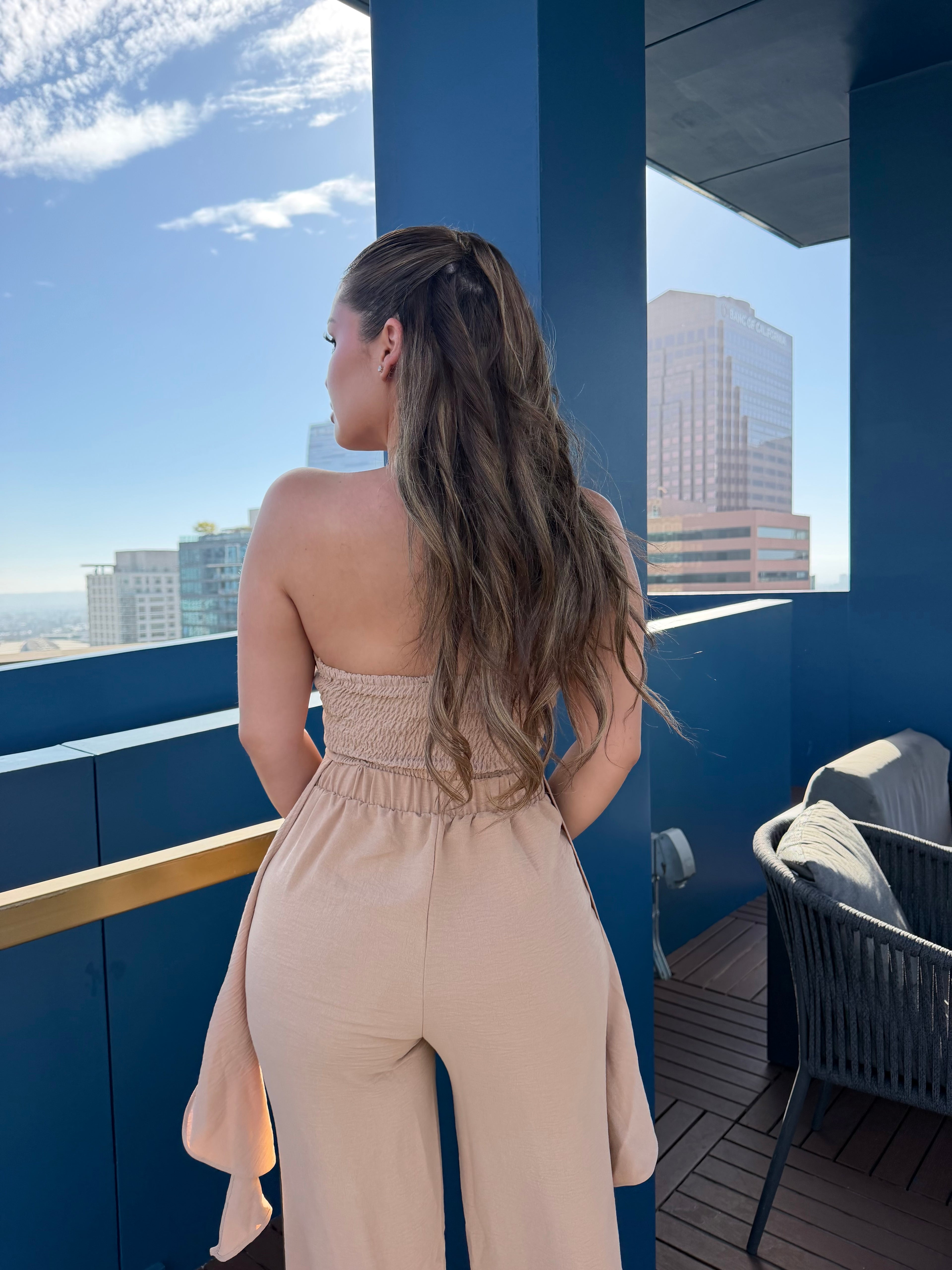 Celia Nude RUFFLE two piece SET