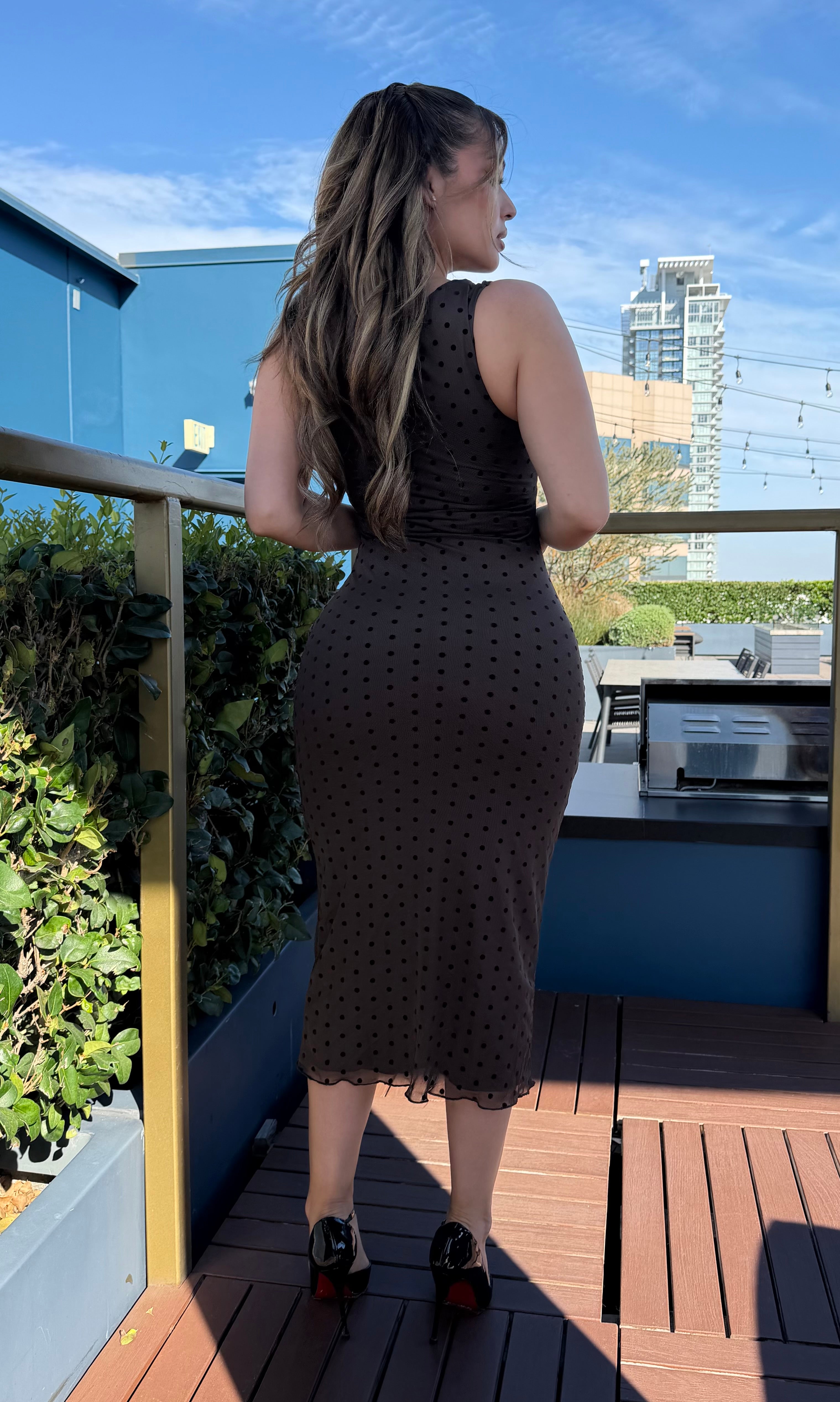 Eve BROWN polka dot Dress