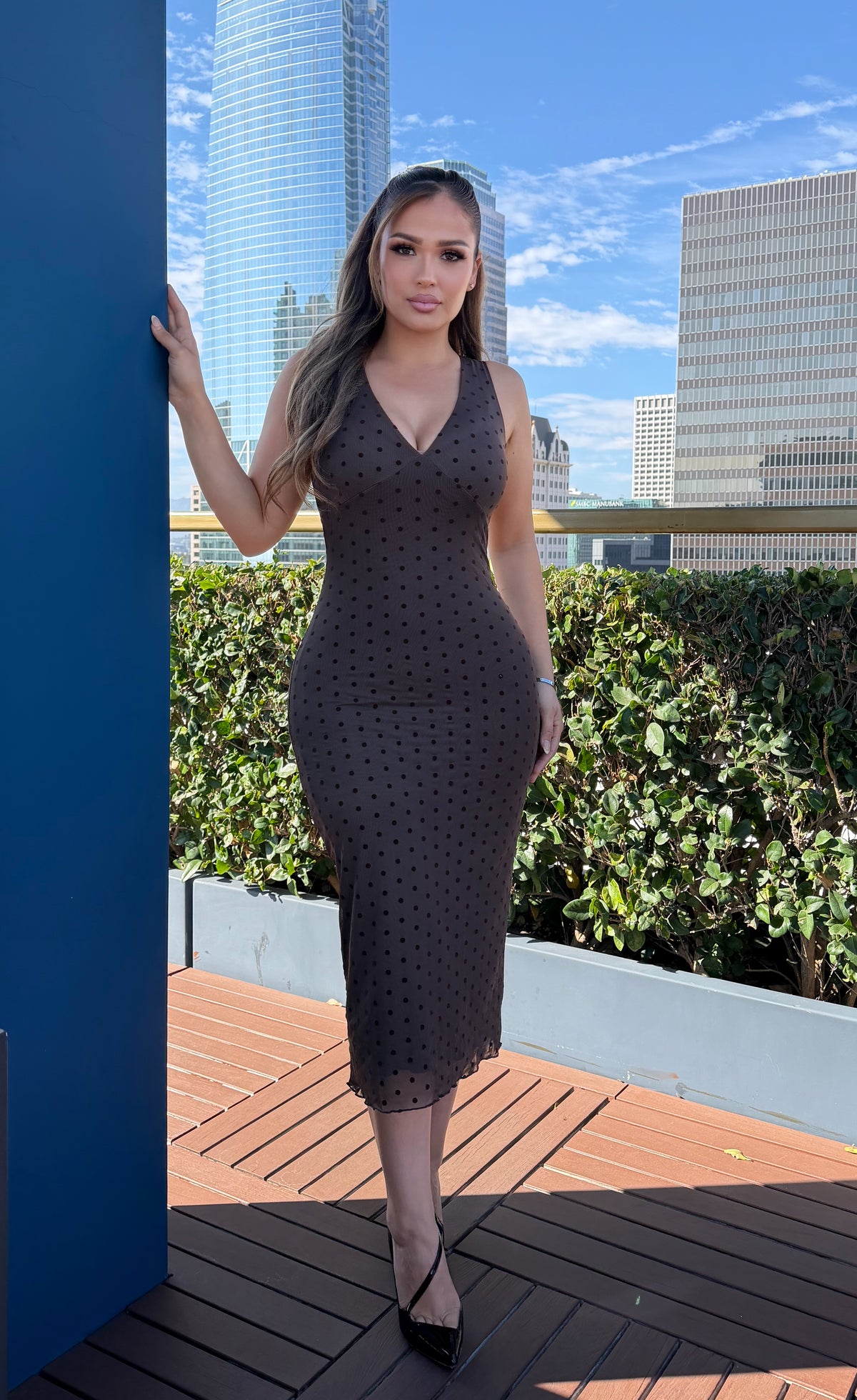 Eve BROWN polka dot Dress