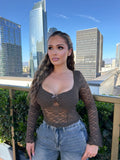 Emilie lace brown Top