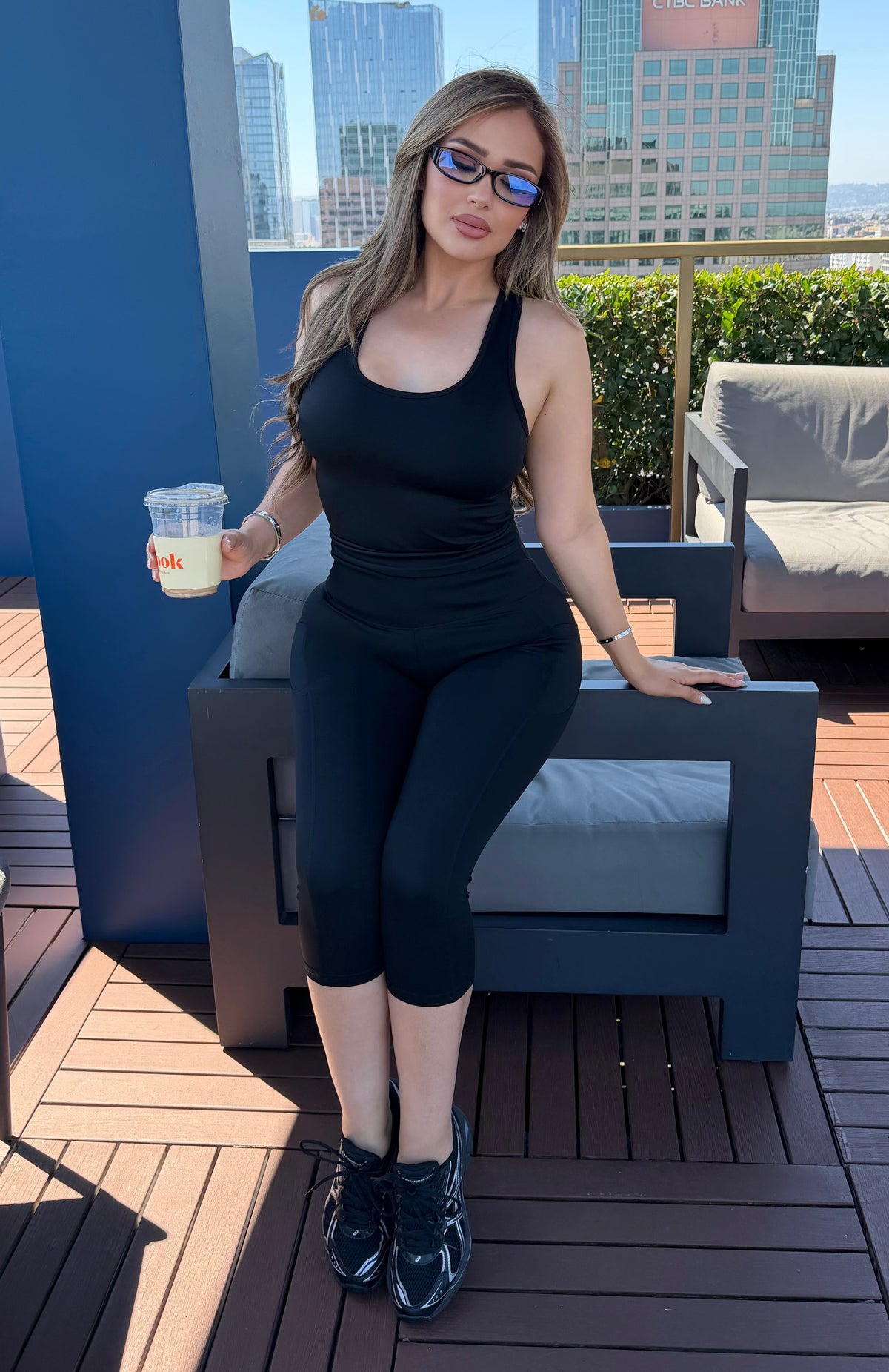 Kathy blk Capri SET