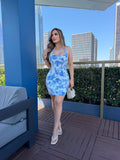 ELSA Halter blue Dress